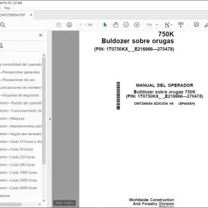 John Deere Bulldozer sobre orugas 750K MANUAL DEL OPERADOR PDF