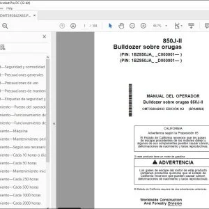 John Deere 850J-II Bulldozer Manual de Operación PDF Download