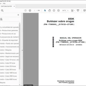 John Deere Bulldozer sobre orugas 850K MANUAL DEL OPERADOR PDF