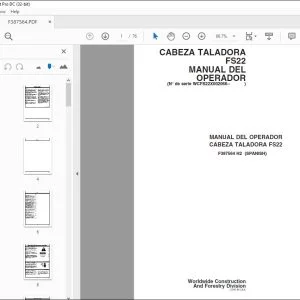 John Deere CABEZA TALADORA FS22 MANUAL DEL OPERADOR F387564 PDF