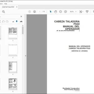 John Deere CABEZA TALADORA FS22 MANUAL DEL OPERADOR OMF387564 PDF