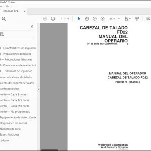 John Deere CABEZAL DE TALADO FD22 MANUAL DEL OPERADOR F383943 PDF