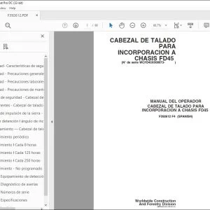 John Deere CABEZAL DE TALADO PARA CHASIS FD45 MANUAL DEL OPERADOR PDF