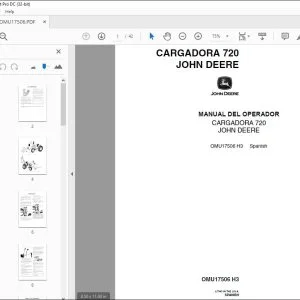 John Deere CARGADORA 720 MANUAL DEL OPERADOR OMU17506 - PDF DOWNLOAD