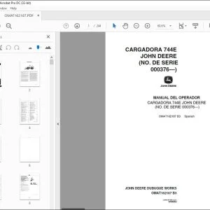 John Deere CARGADORA 744E MANUAL DEL OPERADOR OMAT162187 - PDF DOWNLOAD