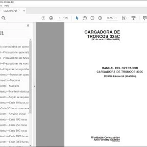 John Deere CARGADORA DE TRONCOS 335C MANUAL DEL OPERADOR PDF
