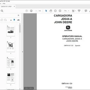 John Deere CARGADORA JD544-A OPERATORS MANUAL OMT41911 - PDF DOWNLOAD