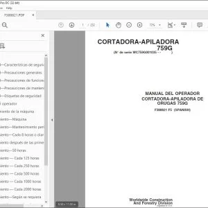 John Deere CORTADORA-APILADORA 759G MANUAL DEL OPERADOR F388821 PDF