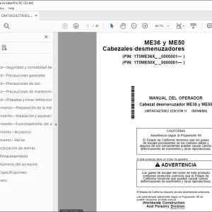 John Deere Cabezal desmenuzador ME36 y ME50 MANUAL DEL OPERADOR PDF