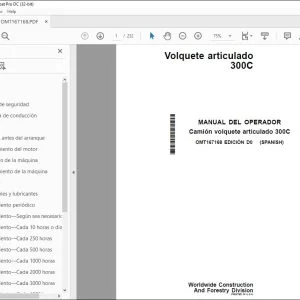 John Deere Camión volquete 300C MANUAL DEL OPERADOR PDF