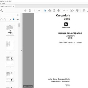 John Deere Cargadora 244E MANUAL DEL OPERADOR OMAT148437 - PDF DOWNLOAD