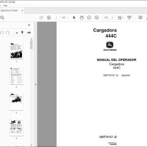 John Deere Cargadora 444C MANUAL DEL OPERADOR OMT76157 - PDF DOWNLOAD