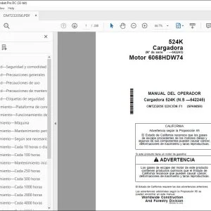 John Deere Cargadora 524K MANUAL DEL OPERADOR OMT232056 PDF