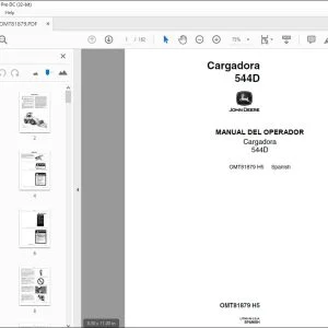 John Deere Cargadora 544D MANUAL DEL OPERADOR OMT81879 - PDF DOWNLOAD