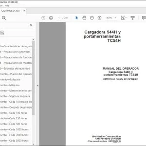 John Deere Cargadora 544H y portaherramientas TC54H MANUAL DEL OPERADOR PDF
