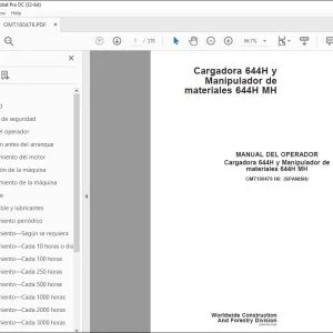 John Deere Cargadora 644H y Manipulador 644H MH MANUAL DEL OPERADOR PDF