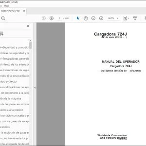 John Deere Cargadora 724J MANUAL DEL OPERADOR OMT229858 – PDF DOWNLOAD