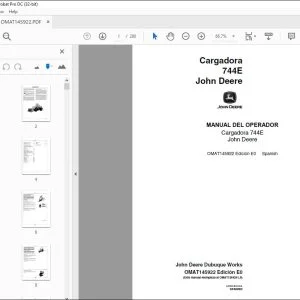 John Deere Cargadora 744E MANUAL DEL OPERADOR OMAT145922 PDF DOWNLOAD