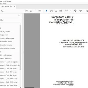 John Deere Cargadora 744H y Manipulador 744H MH MANUAL DEL OPERADOR PDF