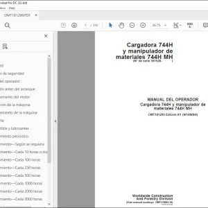 John Deere Cargadora 744H y manipulador 744H MH MANUAL DEL OPERADOR PDF