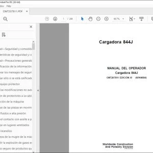 John Deere Cargadora 844J MANUAL DEL OPERADOR – PDF DOWNLOAD