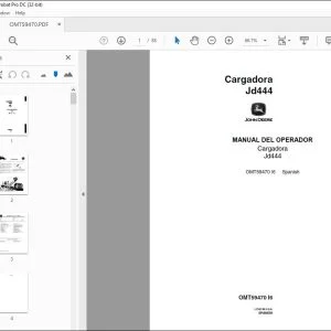 John Deere Cargadora Jd444 MANUAL DEL OPERADOR OMT59470 PDF