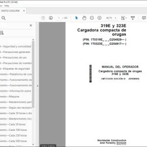 John Deere Cargadora compacta 319E y 323E MANUAL DEL OPERADOR PDF