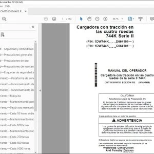 John Deere Cargadora con tracción serie II 744K MANUAL DEL OPERADOR PDF