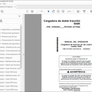 John Deere 544K Cargadora de Doble Traccion Manual del Operador PDF