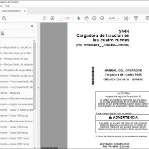 John Deere Cargadora de ruedas 944K MANUAL DEL OPERADOR PDF
