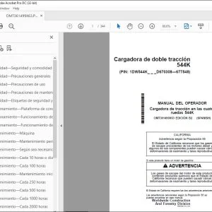 John Deere Cargadora de tracción 544K MANUAL DEL OPERADOR PDF