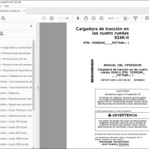 John Deere tracción cuatro ruedas 624K-II MANUAL DEL OPERADOR PDF