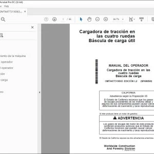John Deere Cargadora de tracción en las cuatro MANUAL DEL OPERADOR PDF