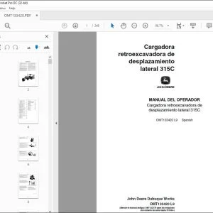 Manual del Operador John Deere Retroexcavadora 315C PDF