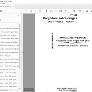 John Deere Cargadora sobre orugas 755K MANUAL DEL OPERADOR PDF