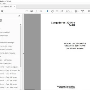 John Deere Cargadoras 324H y 344H MANUAL DEL OPERADOR OMT183946 PDF