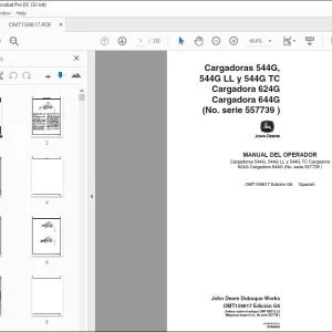 Manual del Operador John Deere 544G 624G 644G Series PDF