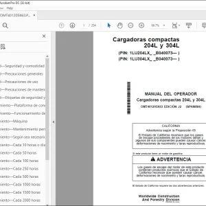 John Deere Cargadoras 204L y 304L MANUAL DEL OPERADOR PDF