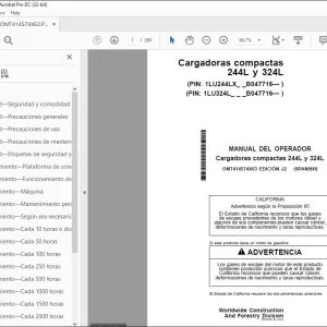 John Deere Cargadoras compactas 244L y 324L MANUAL DEL OPERADOR PDF