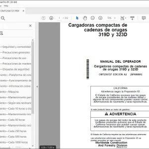 John Deere Cargadoras compactas 319D y 323D MANUAL DEL OPERADOR PDF