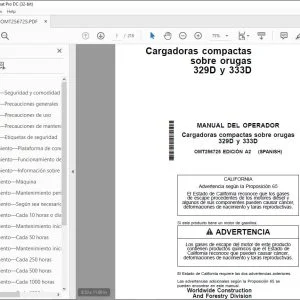 John Deere Cargadoras compactas 329D y 333D MANUAL DEL OPERADOR PDF