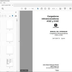 John Deere Cargadoras retroexcavadoras 410C y 510C MANUAL DEL OPERADOR PDF