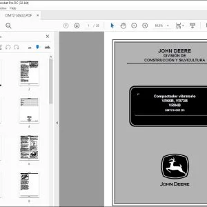 John Deere vibratorio VR66B, VR73B VR84B MANUAL DEL OPERADOR PDF