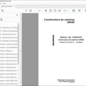 John Deere Constructora de caminos 2954D MANUAL DEL OPERADOR PDF