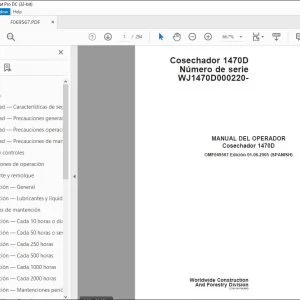 John Deere Cosechador 1470D MANUAL DEL OPERADOR OMF069567 PDF