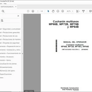 John Deere multiusos MP66B, MP72B, MP78B y MP84B MANUAL DEL OPERADOR PDF