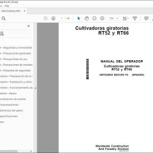 John Deere Cultivadoras giratorias RT52 y RT66 MANUAL DEL OPERADOR PDF