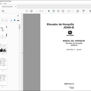 John Deere Elevador de Horquilla JD480-B MANUAL DEL OPERADOR PDF