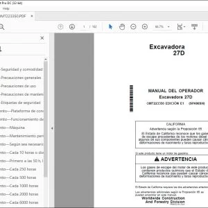 John Deere Excavadora 27D MANUAL DEL OPERADOR OMT223350 - PDF DOWNLOAD
