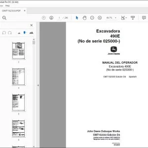John Deere Excavadora 490E MANUAL DEL OPERADOR OMT152333 - PDF DOWNLOAD